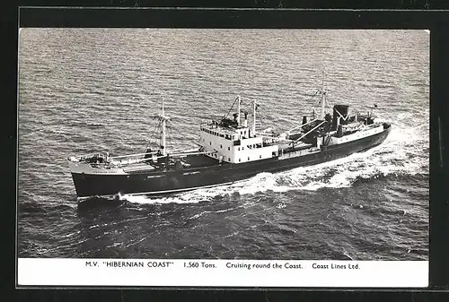 AK Handelsschiff MV Hibernian Coast aus der Vogelschau