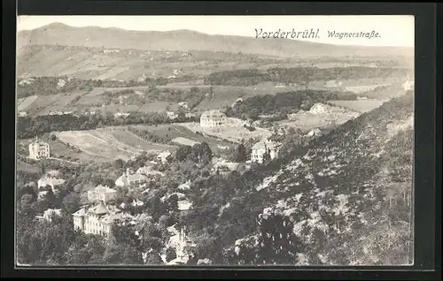 AK Voderbrühl, Wagnerstrasse aus der Vogelschau