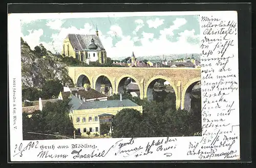 AK Mödling, Blick auf das Viadukt