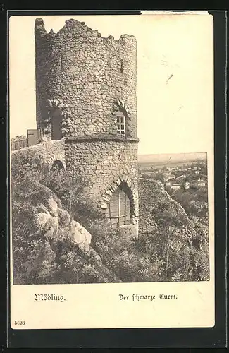 AK Mödling, Blick auf den schwarzen Turm