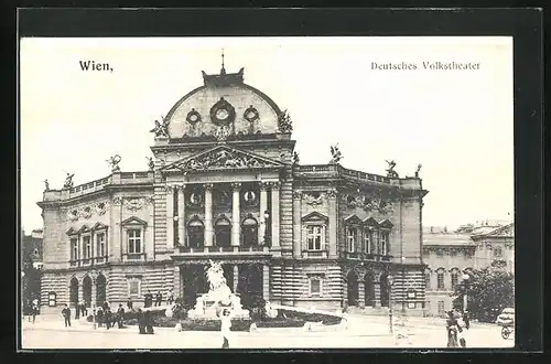 AK Wien, Blick auf Deutsches Volkstheater