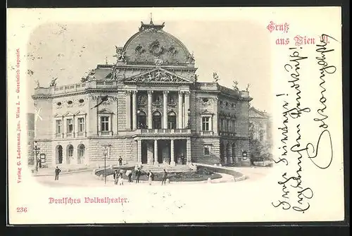 AK Wien, Deutsches Volkstheater ohne Denkmal