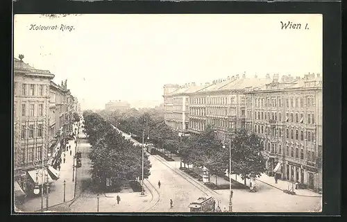 AK Wien, Kolowrat-Ring, Strassenbahn