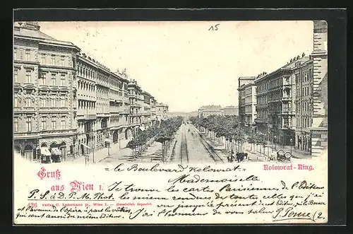 AK Wien, Kolowrat-Ring, Blick in die Strasse