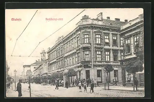 AK Miskolc, Szechenyi-utca, Grand Hotel Kepes