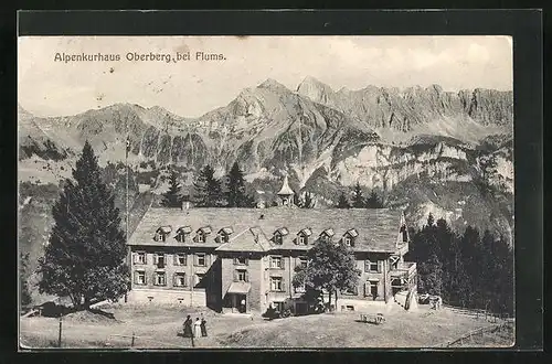 AK Flums, HotelAlpenkurhaus Oberberg mit Alpen