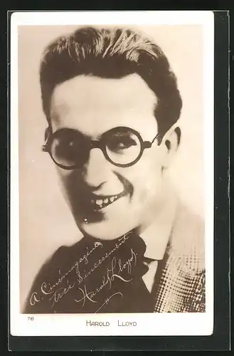 AK Schauspieler Harold Lloyd