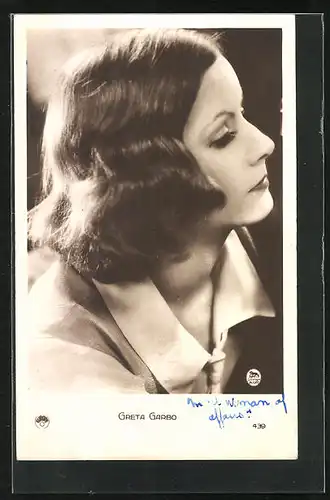 AK Schauspielerin Greta Garbo im Profil