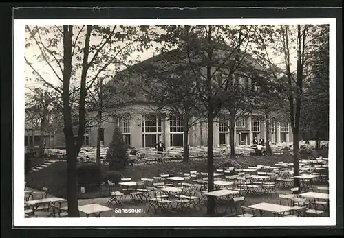 AK Potsdam, Restaurant u. Cafe Zur Historischen Mühle, Sanssouci