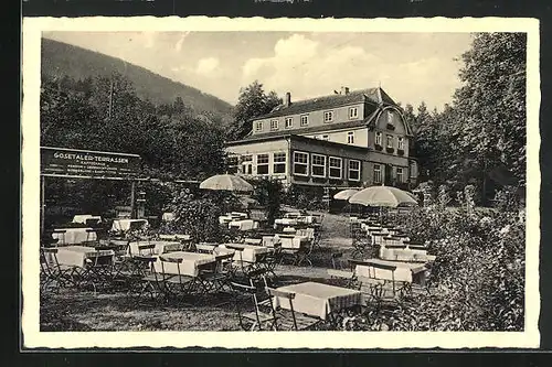 AK Goslar, Gasthaus u. Cafer Gosetaler Terrassen