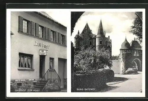 AK Satzvey, Gasthof zur Post, Burg