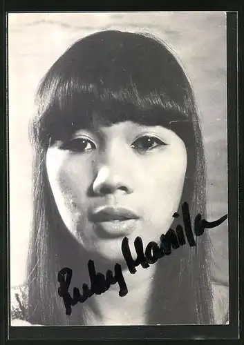AK Musikerin Ruby Manila, mit Autograph