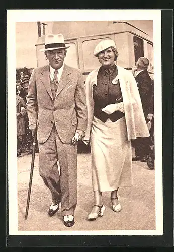 AK Präsident Dr. Edvard Benes mit seiner Gattin