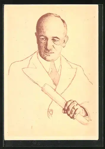 Künstler-AK Präsident Dr. Edvard Benes