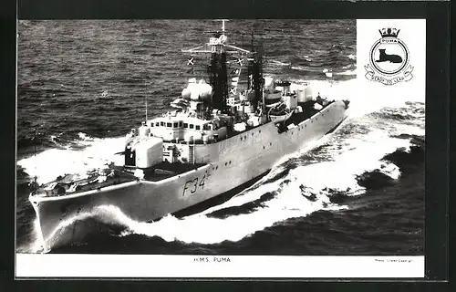AK HMS Puma, Kriegsschiff in voller Fahrt