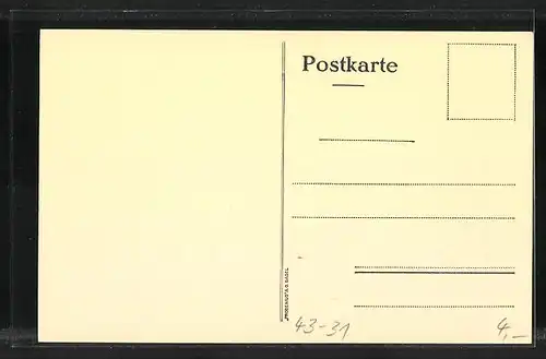 Künstler-AK Öffentliche Kunstsammlung Basel, Hans Holbein, Totentanz, Die Schöpffung aller ding