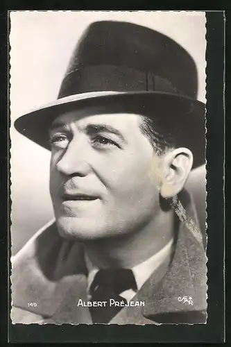 AK Schauspieler Albert Préjean mit einem Hut