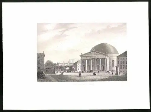 Stahlstich Berlin, Hedwigskirche, aus Brandenburgisches Album von B. S. Berendsohn, 1860, 26 x 35cm