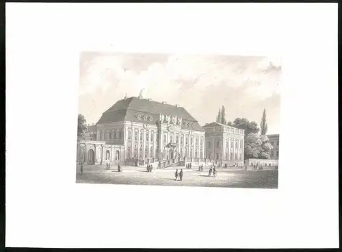 Stahlstich Berlin, Das Königliche Palais, aus Brandenburgisches Album von B. S. Berendsohn, 1860, 26 x 35cm