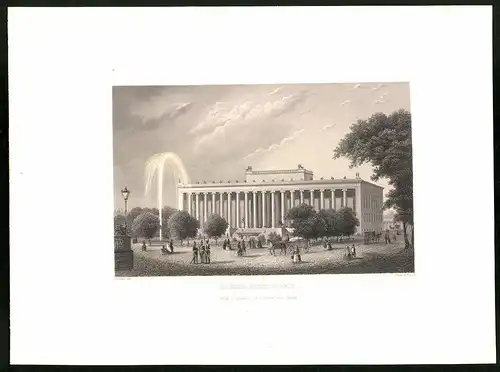 Stahlstich Berlin, Das Königl. Museum, aus Brandenburgisches Album von B. S. Berendsohn, 1860, 26 x 35cm