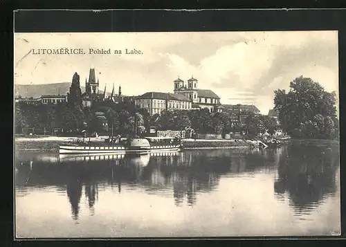 AK Leitmeritz / Litomerice, Pohled an Labe