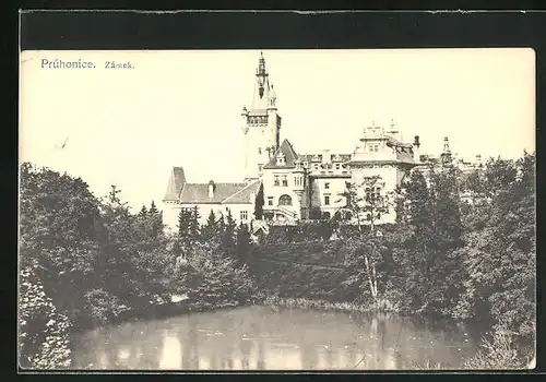 AK Pruhonice, Schloss mit See, Zamek