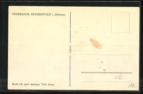 AK Peterswald i. Böhmen, Volkshaus