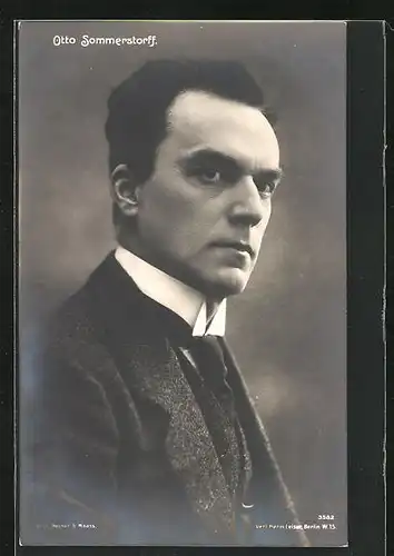 AK Schauspieler Otto Sommerstorff mit ernstem Blick