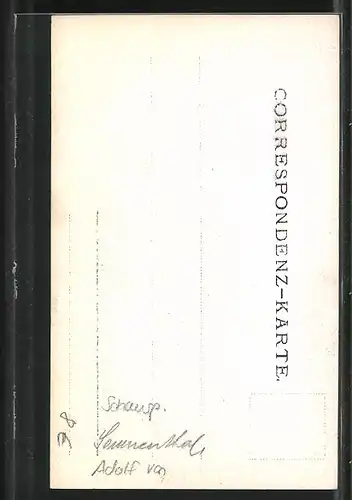 AK Schauspieler Adolf von Sonnenthal im historischen Kostüm