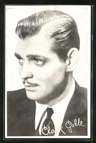AK Schauspieler Clark Gable mit Anzug und Krawatte