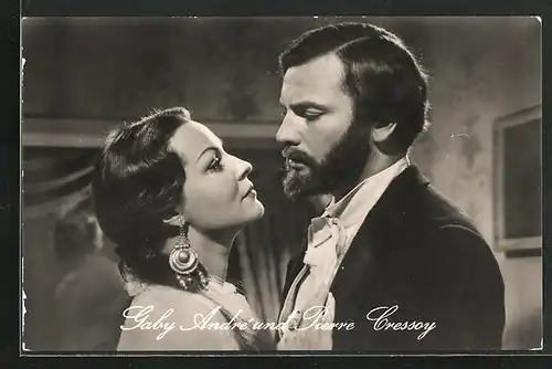 AK Schauspielerin Gaby André und Schauspieler Pierre Cressoy in dem Film Giuseppe Verdi