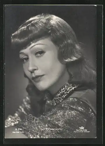 AK Schauspielerin Heli Finkenzeller mit Ponyfrisur