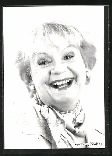 AK Schauspielerin Ingeborg Krabbe mit herzlichem Lacheln