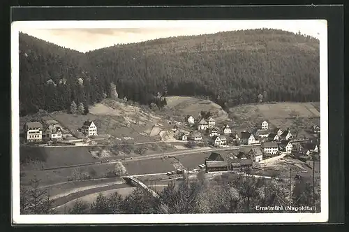 AK Ernstmühl / Nagoldtal, Ortsansicht aus der Vogelschau