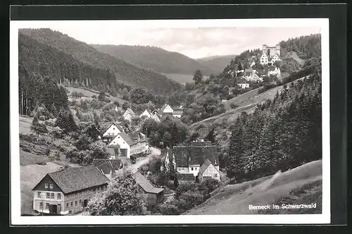 AK Berneck im Schwarzwald, Ortsansicht aus der Vogelschau