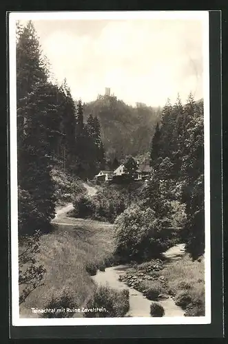 AK Bad Teichnach-Zavelstein, Blick zur Ruine Zavelstein