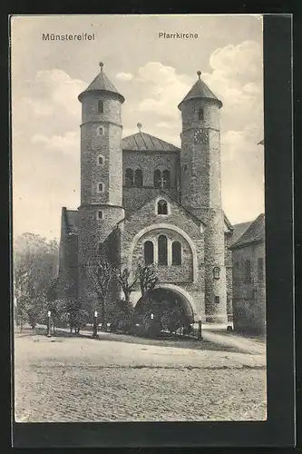 AK Münstereifel, Blick zur Pfarrkirche