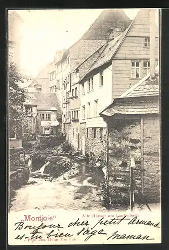 AK Montjoie, Alte Häuser am Laufenbach
