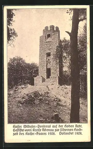 AK Adenau, Kaiser Wilhelm-Denkmal auf der Hohen Acht