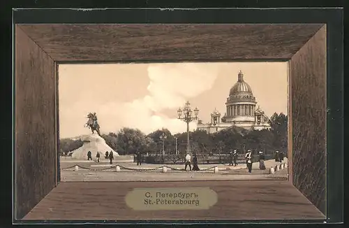 AK St. Petersbourg, Cathedrale d`Isaac et le monument Pierre le Grand