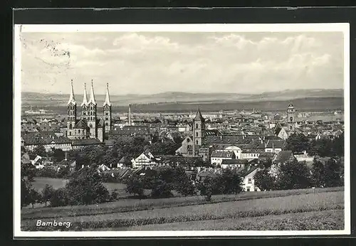 AK Bamberg, Blick von der Bergwiese