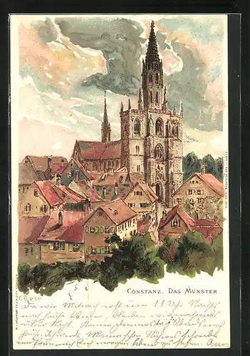 Künstler-AK Carl Biese: Constanz, Das Münster