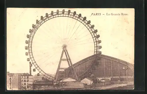 AK Paris, Grande Roue de Paris, Totalansicht vom Riesenrad