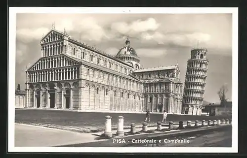 AK Pisa, La Torre Pendente, Cattedrale e Campanile, Der schiefe Turm von Pisa