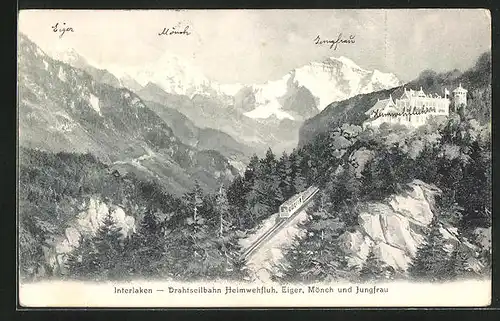 AK Interlaken, Drahtseilbahn Heimwehfluh