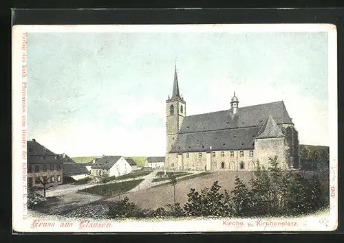 AK Clausen, Kirche und Kirchenplatz
