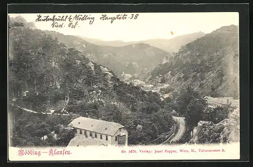 AK Mödling-Klausen, Partie im Gebirge