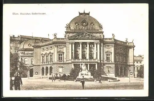 AK Wien, Deutsches Volkstheater, Vorderansicht