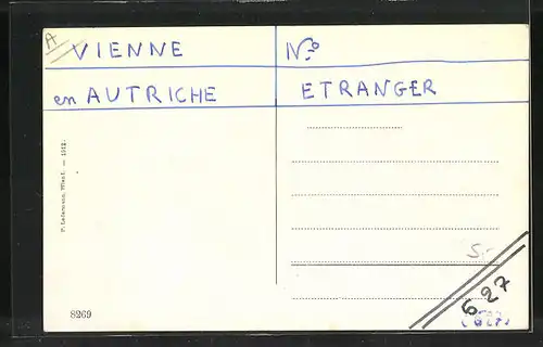 AK Wien, Grand Hotel und STrassenbahnverkehr auf dem Kärntner Ring