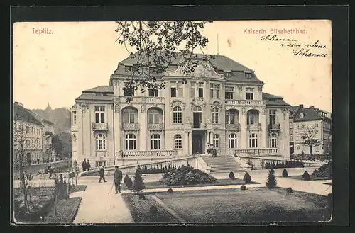 AK Teplitz Schönau / Teplice, Blick zum Kaiserin Elisabeth-Bad